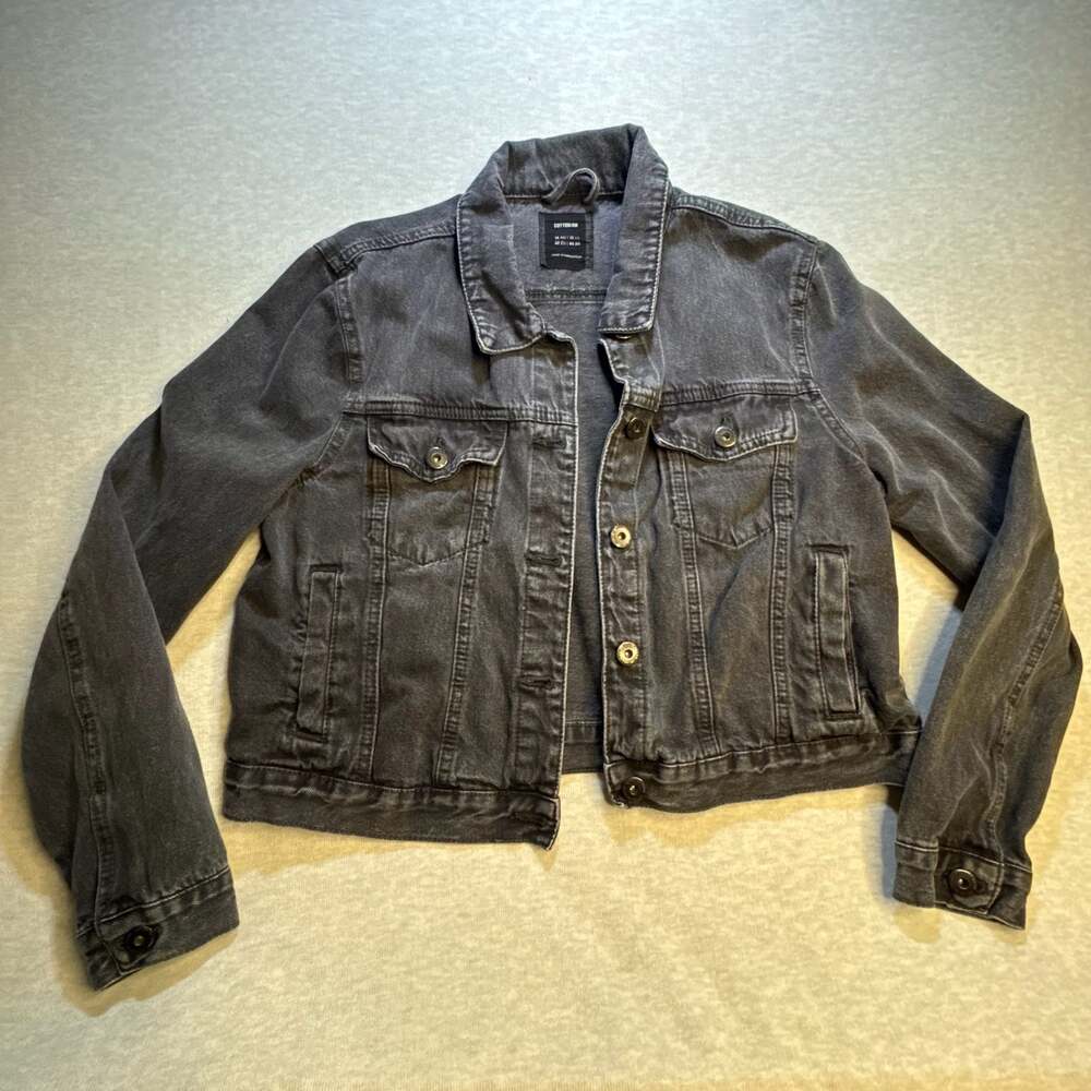 Cotton On Women's Black Denim Jacket Size 10 US
